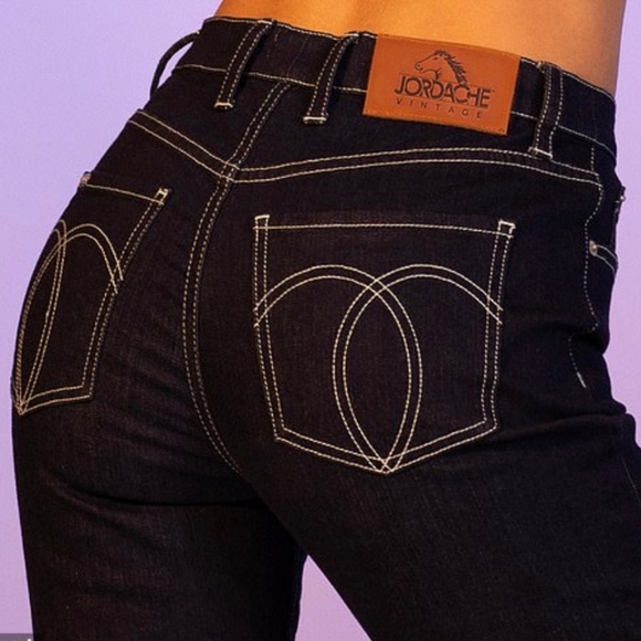 Jordache Pants - Jordache Vintage High Rise Heather Straight Leg Jeans Size 30 Dark Blue Denim